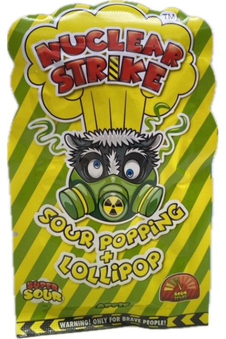 Nuclear strike sour popping lollipop groen