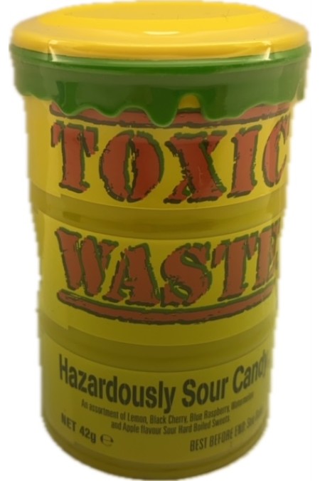 Toxic waste yellow sour candy 